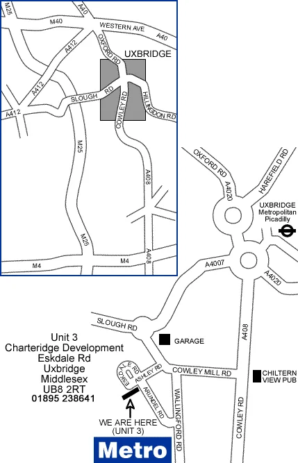Map to Unit 3 Chartridge Development, Eskdale Road, Uxbridge